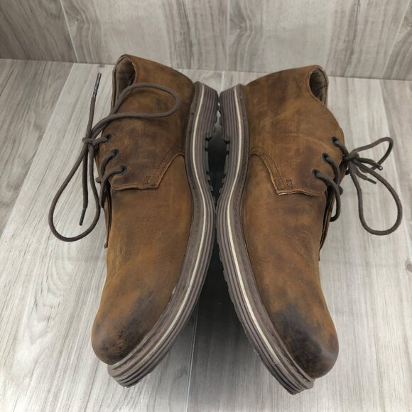 Skechers Shoes Mens 11 Solent Manger Brown Leather Lace Up Derby Casual Shoes main image 6